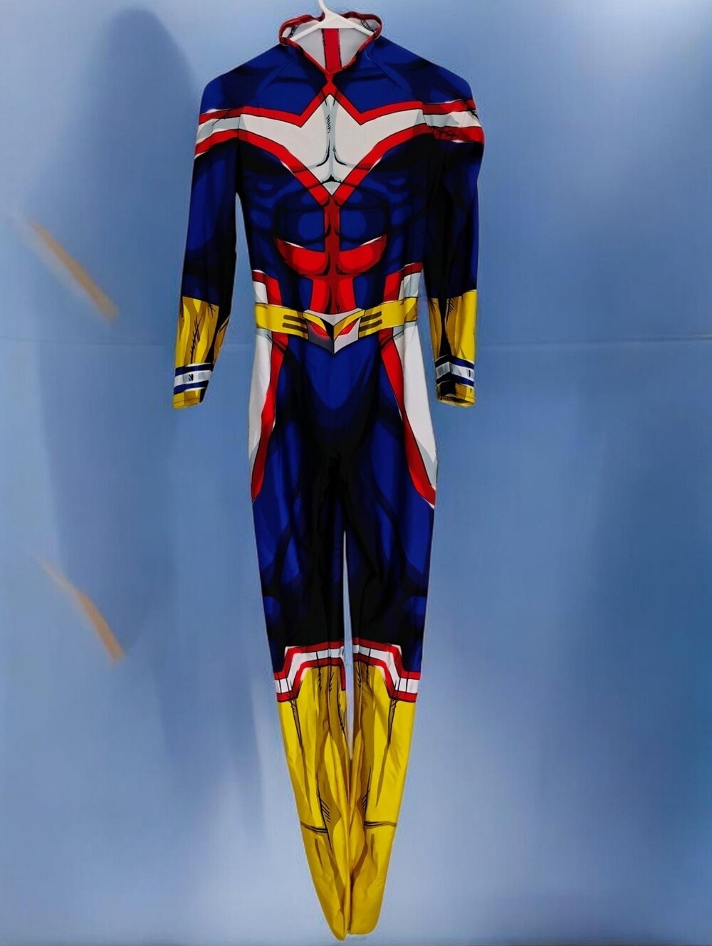 Anime MHA All Might Cosplay Costume - Unisex Spandex Bodysuit, Size Extra Small